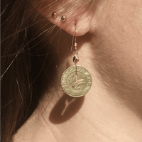 Subway Token Vintage NYC Earrings