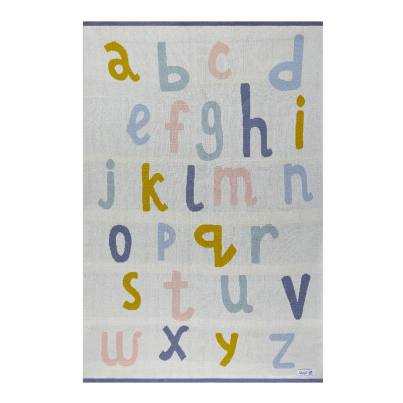 Alphabet Cotton Knit Baby Blanket