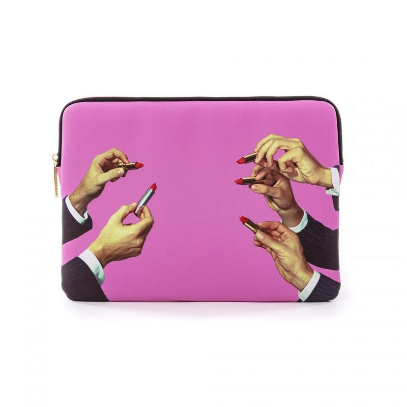 Pink Lipstick Laptop Bag