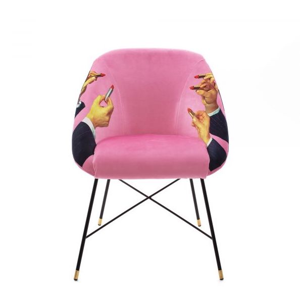 Pink Padded Lipstick Chair