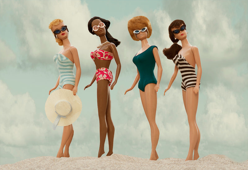Vintage Beach Girls Barbie Photograph
