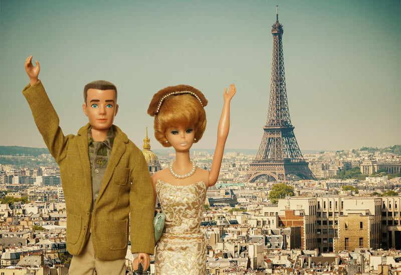 B and K in Paris Barbie Photograph