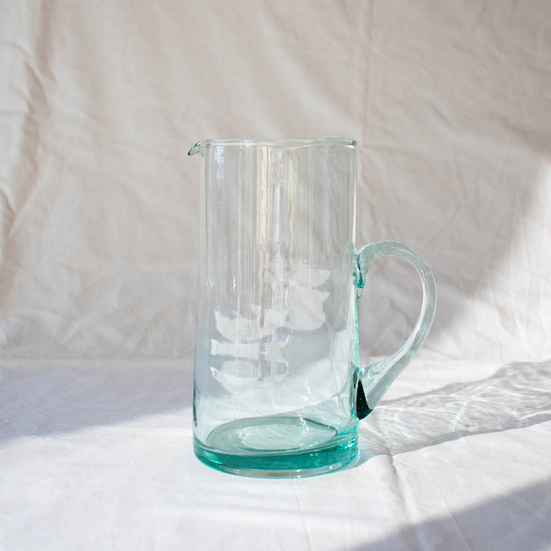 Moroccan Recycled Glass Pitcher